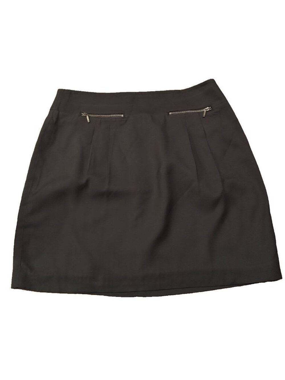 Ann Taylor Loft Classic Lined Pencil Straight Skirt Black Sz 6 Zipper Pockets